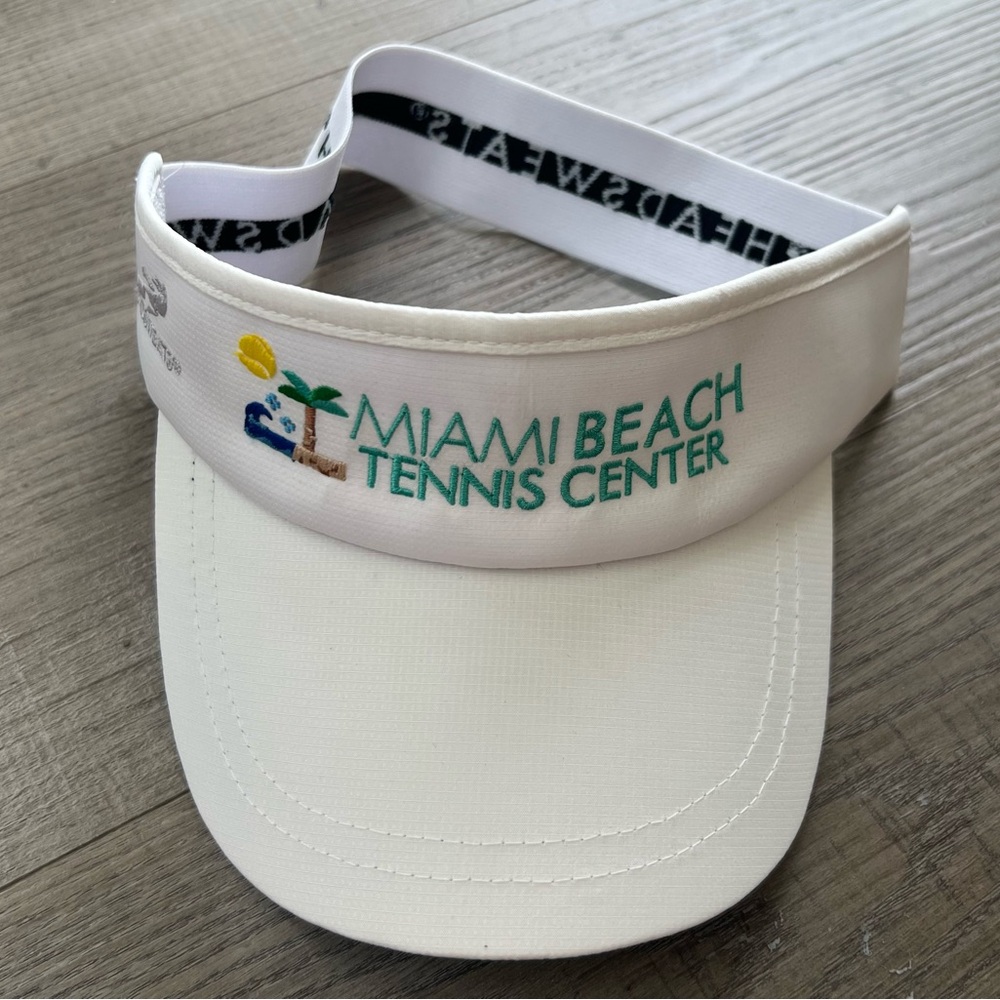 White Miami Beach Tennis Center Visor